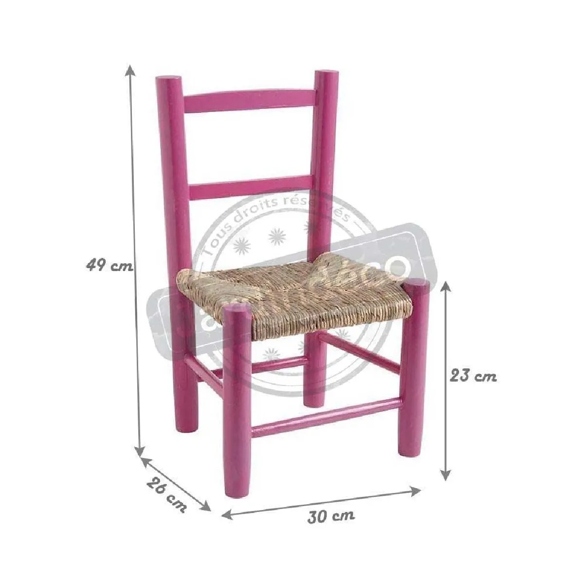 Aubry Gaspard Chaise Enfant Framboise