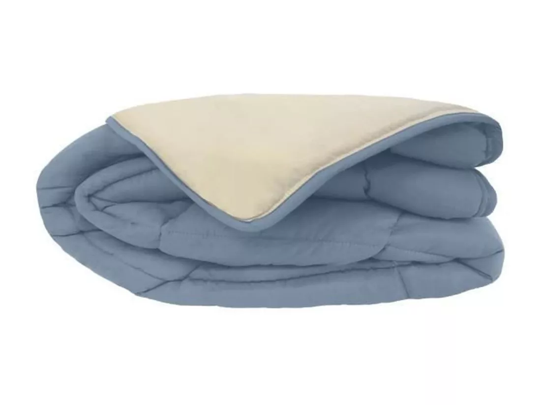 Couette Microfibre 400g/m2 CALGARY Petrole + Mastic 140x200cm