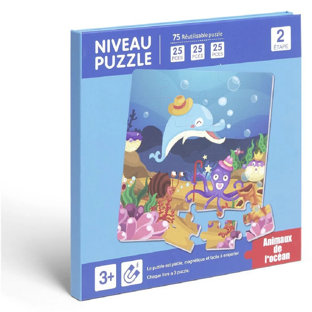 Livre 3 puzzles magnétiques pour enfant