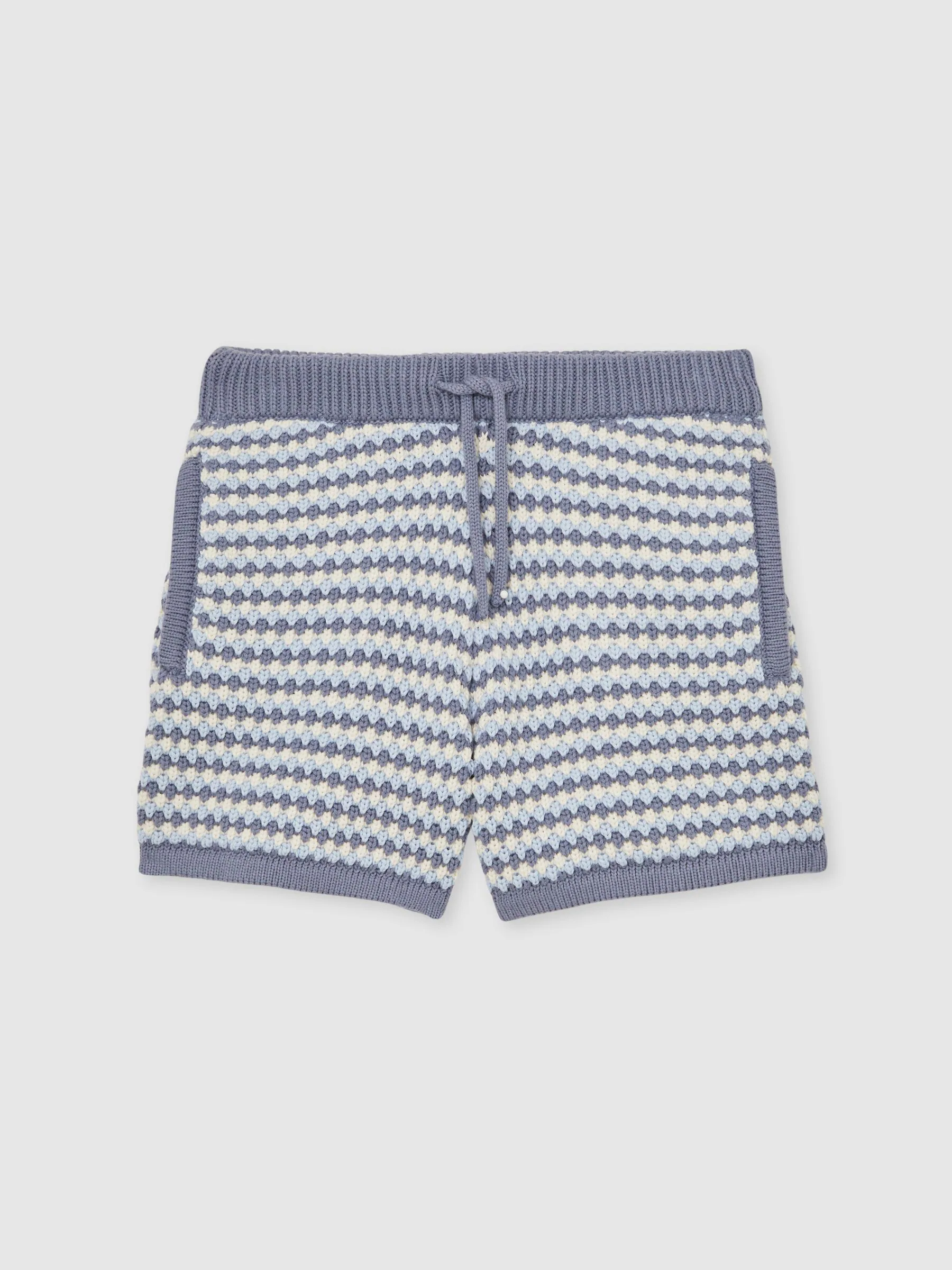 Reiss Peter Cotton-Blend Knitted Stripe Shorts