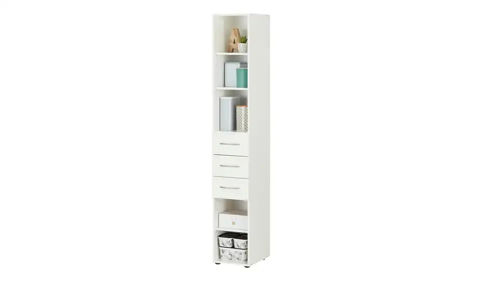 Regal Multischrank-System 30 cm 185 cm Weiß