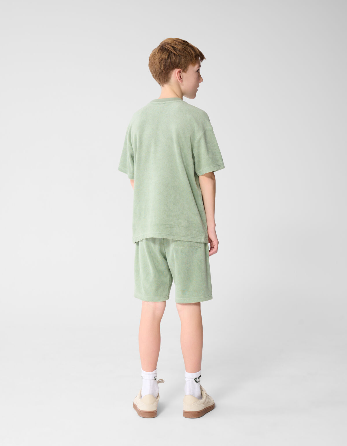 Towelling Short Lichtgroen