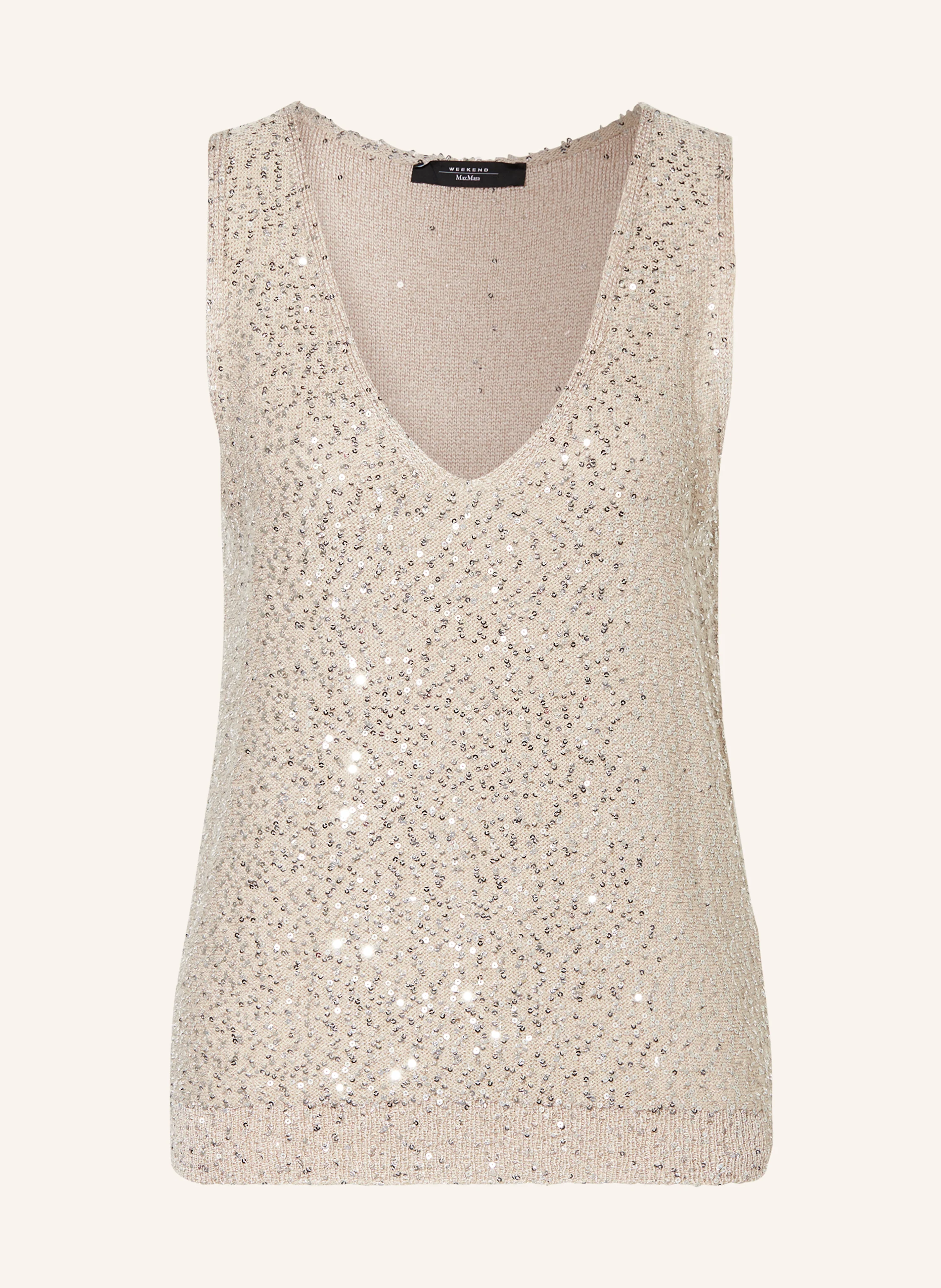 WEEKEND Max Mara Stricktop COLOMBA mit Pailletten