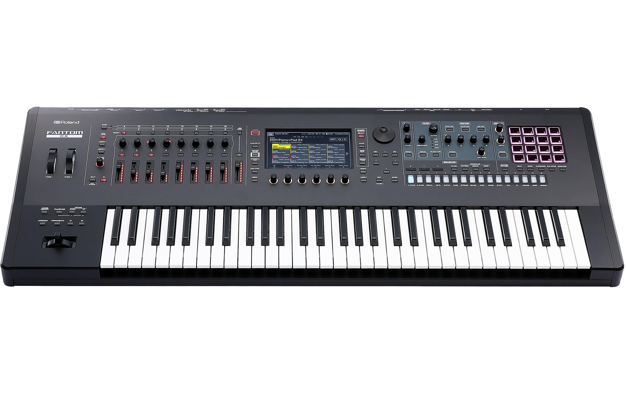 Workstation FANTOM 6 EX<br>Synthesizer-Topmodell mit neuester Soundtechnologie, intuitiver kreativer Bedienung und 61er-Synthesizertastatur