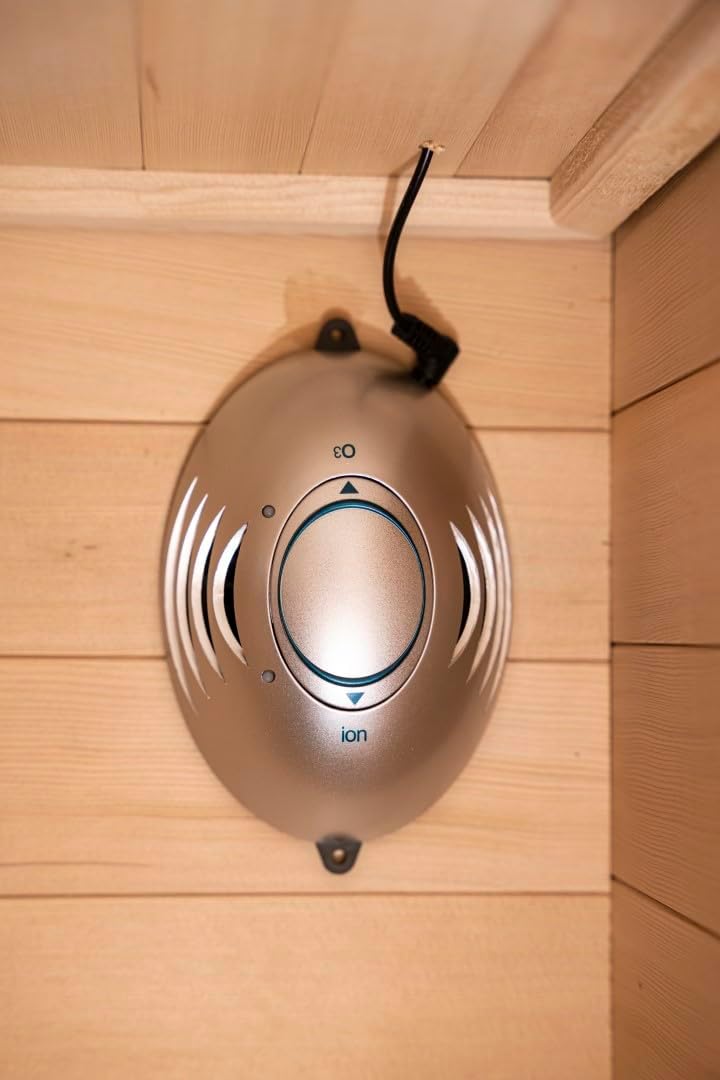 Infrarotkabine Oslo Alpha – Tiefenwärme für optimale Entspannung, 2 Personen, kanadisches Tannenholz, Bluetooth-Soundsystem, Farblichttherapie, 3 Vollspektrumstrahler, 3 Karbonstrahler
