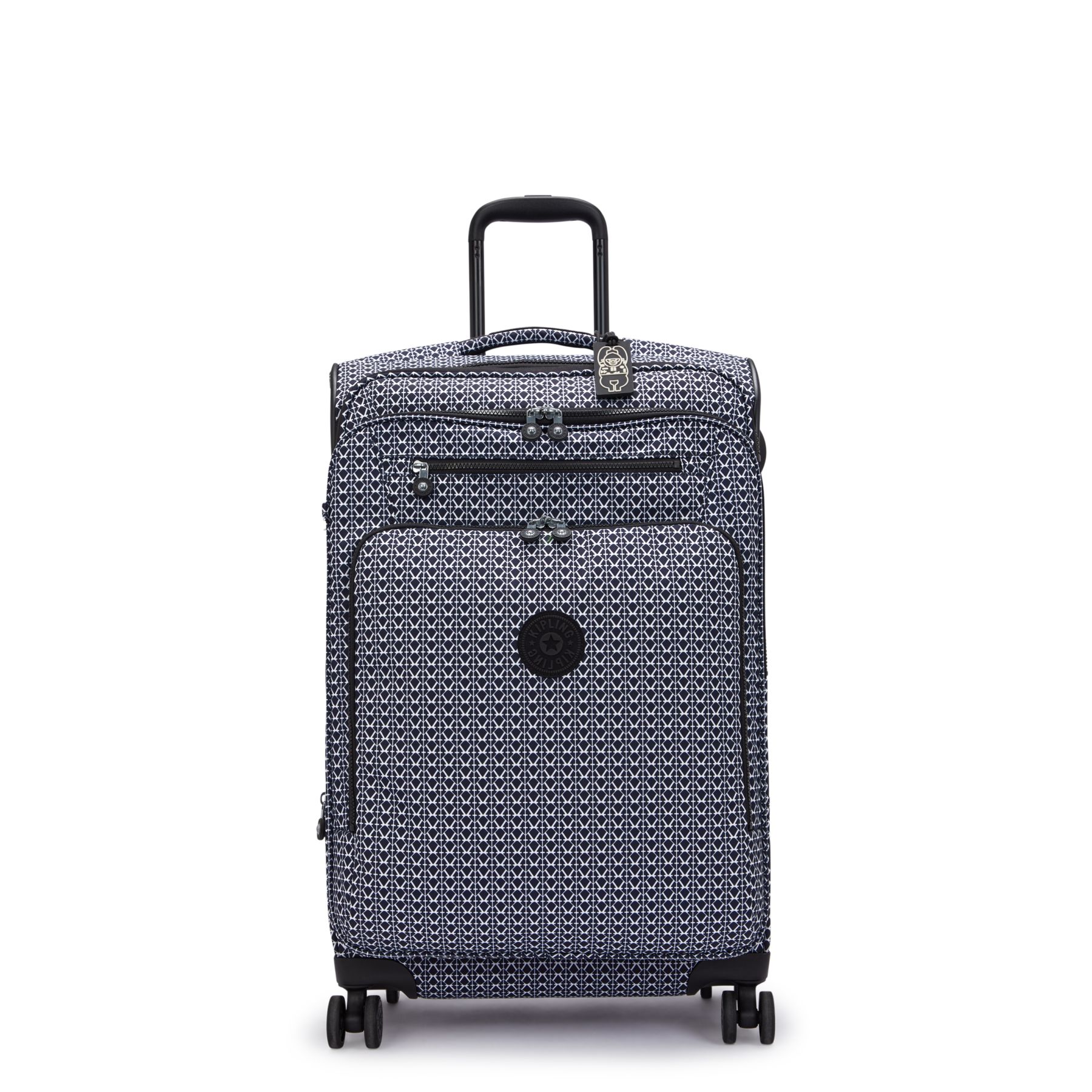 NEW YOURI SPIN M Valise Extensible à Roulettes de Taille Moyenne avec Poignée Télescopique - Signature Print