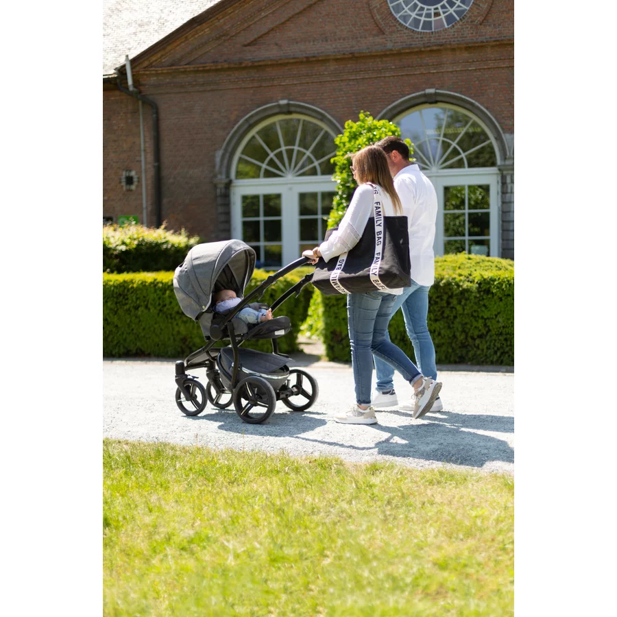 CHILDHOME Wickeltasche Family Bag Signatur Canvas Schwarz