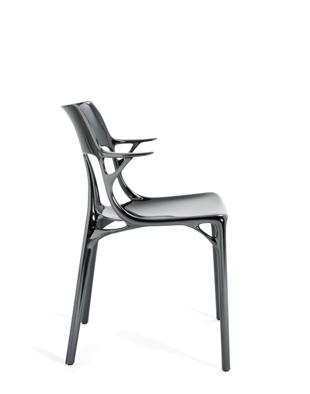 Kartell A.I. stoel met armleuning metallic brons