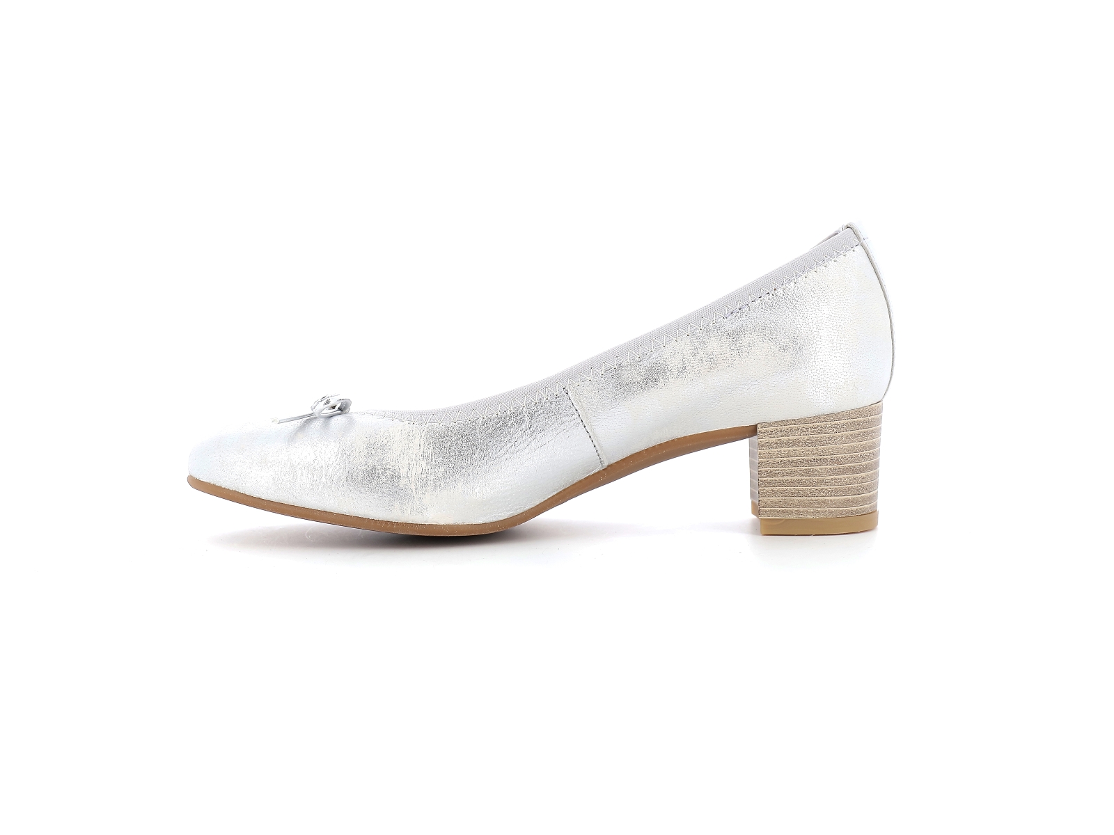 Cavargna shoes-TERESA TP Cuir Blanc Argent