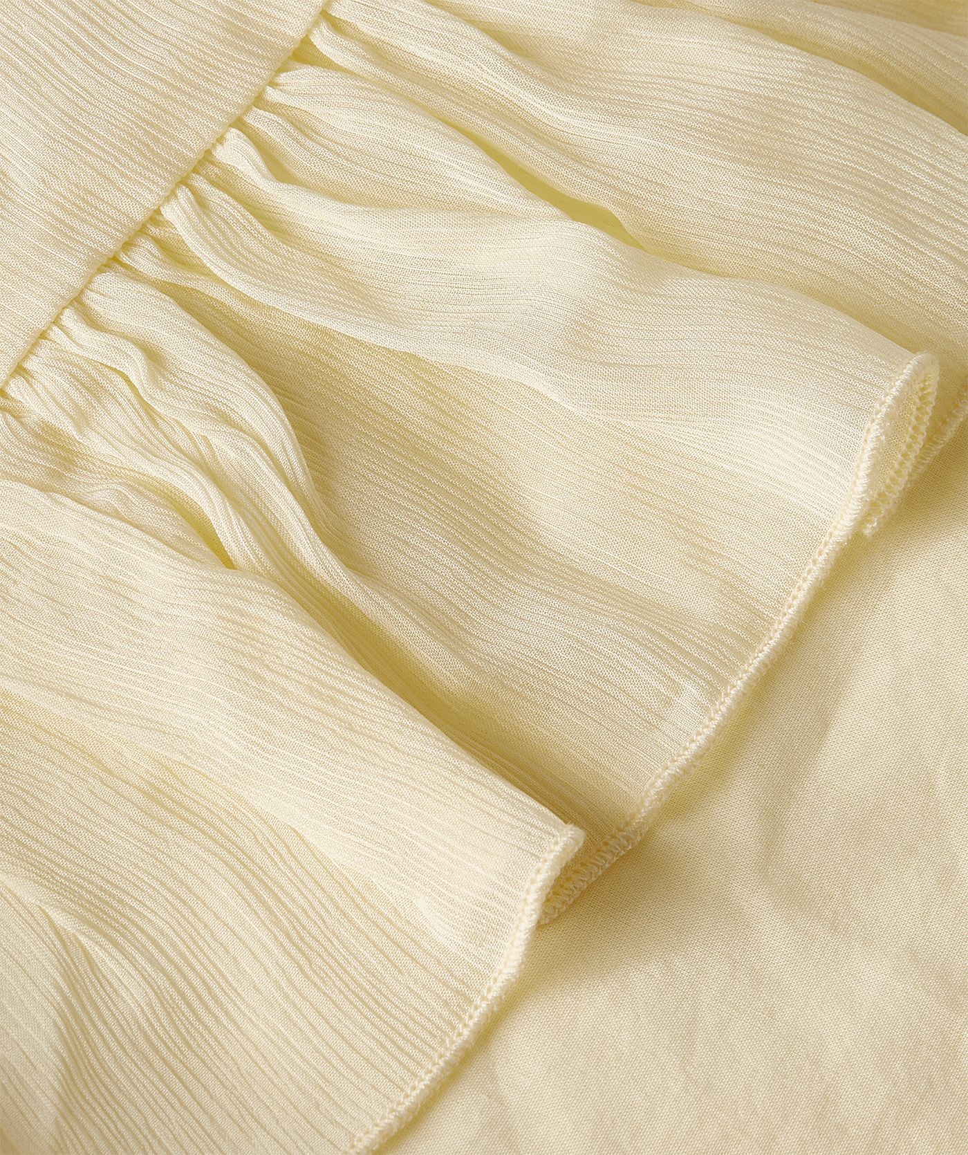 JV-OIVA oversized top met ruffle details - butter yellow