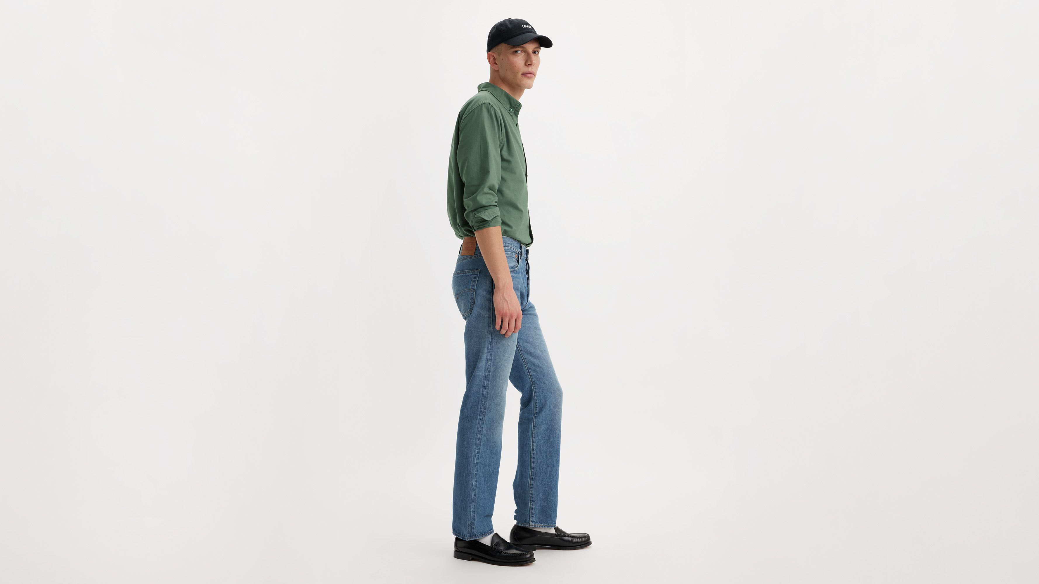 Levi's® jean 501® Original lisière selvedge - Glass Half Full Hemp Selvedge - Bleu