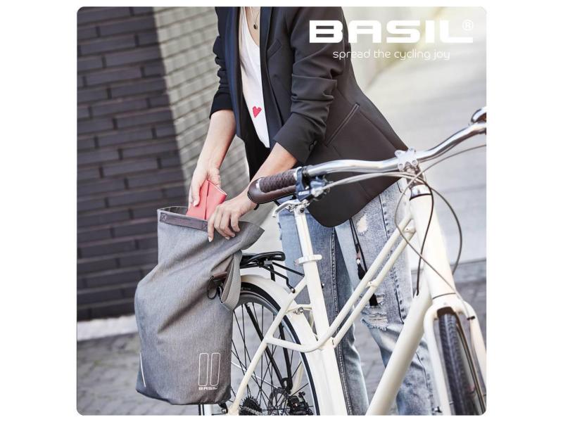 BASIL Fahrradtasche City Shopper Gepäckträgertasche, Grau