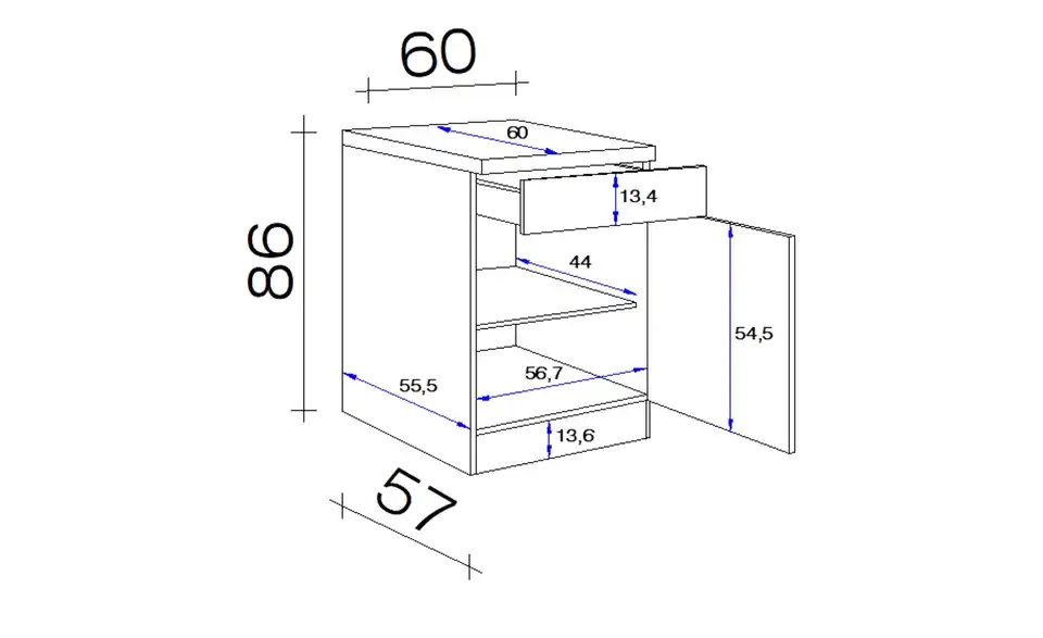 Unterschrank Ede 60 cm