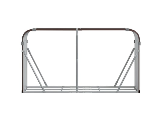 VIDAXL - Sac à outils Porte-bûches marron 180x45x100 cm acier galvanisé
