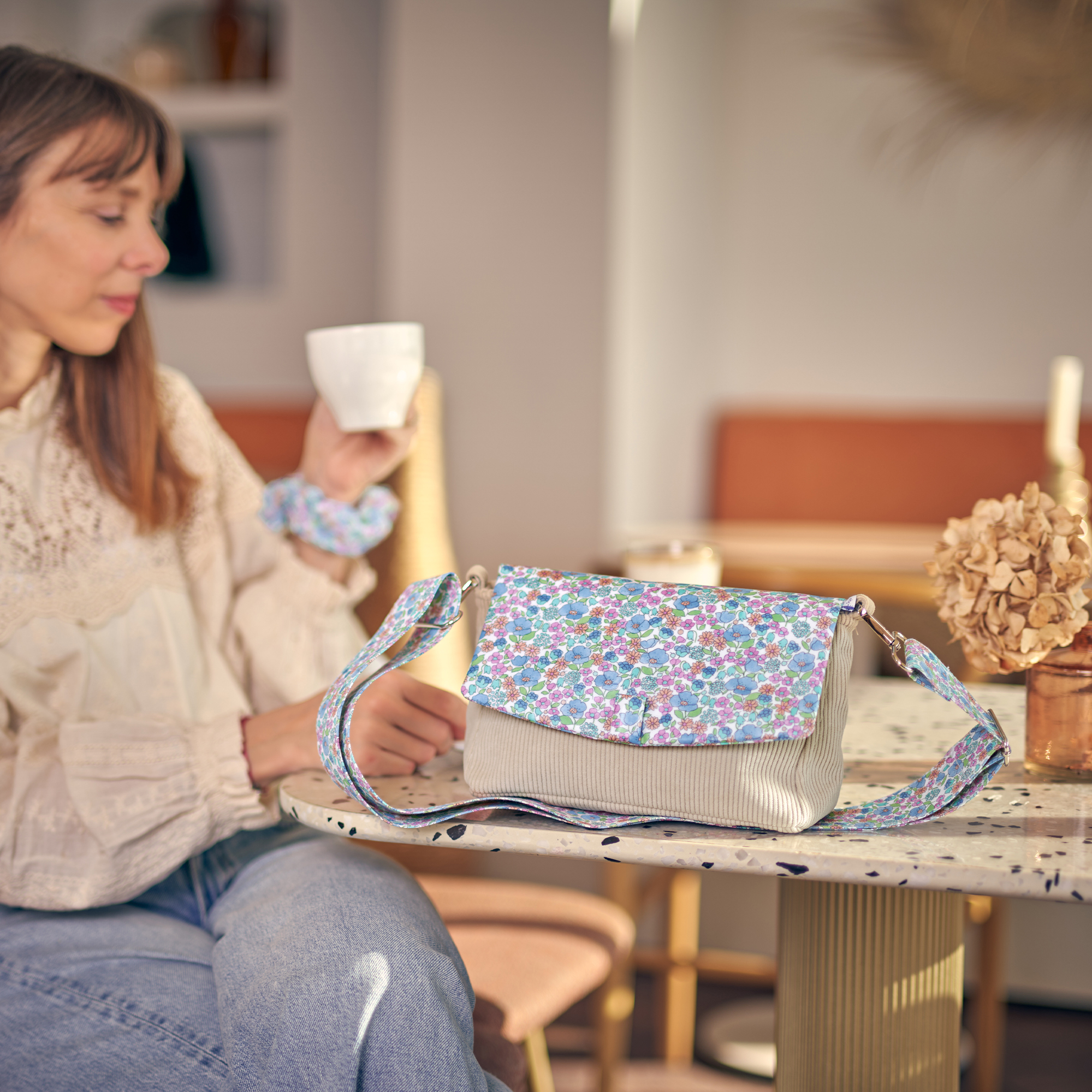 Rabat Sac Compagnon Pastel Fleuri