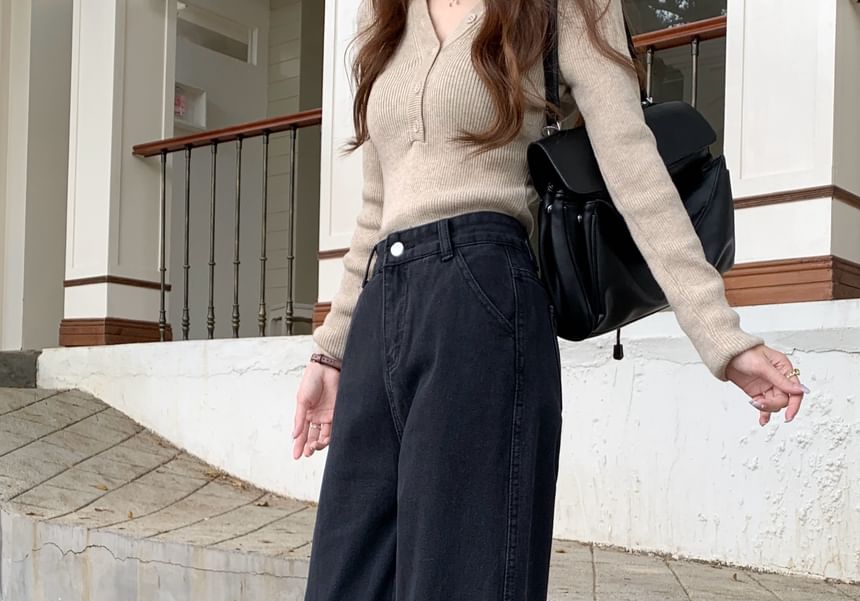 Duwnie - High Waist Wide Leg Jeans (Diverse ontwerpen)