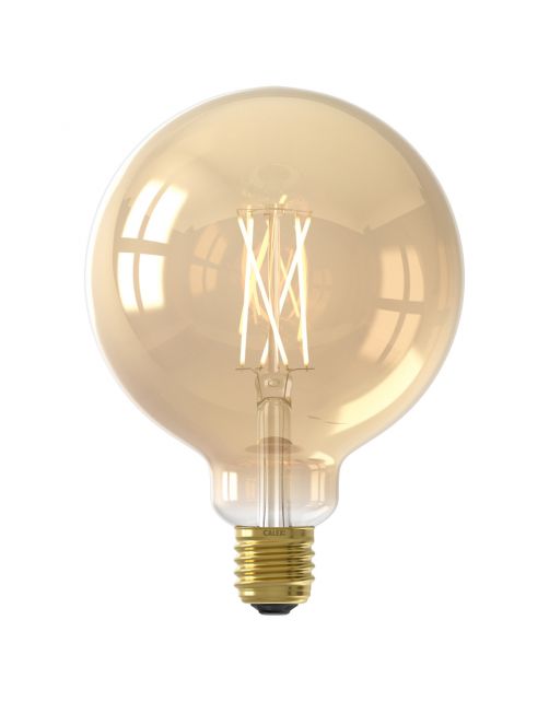 Calex Smart Led Filament Goud Globe E27 G125 - Lichtbron - 7 Watt