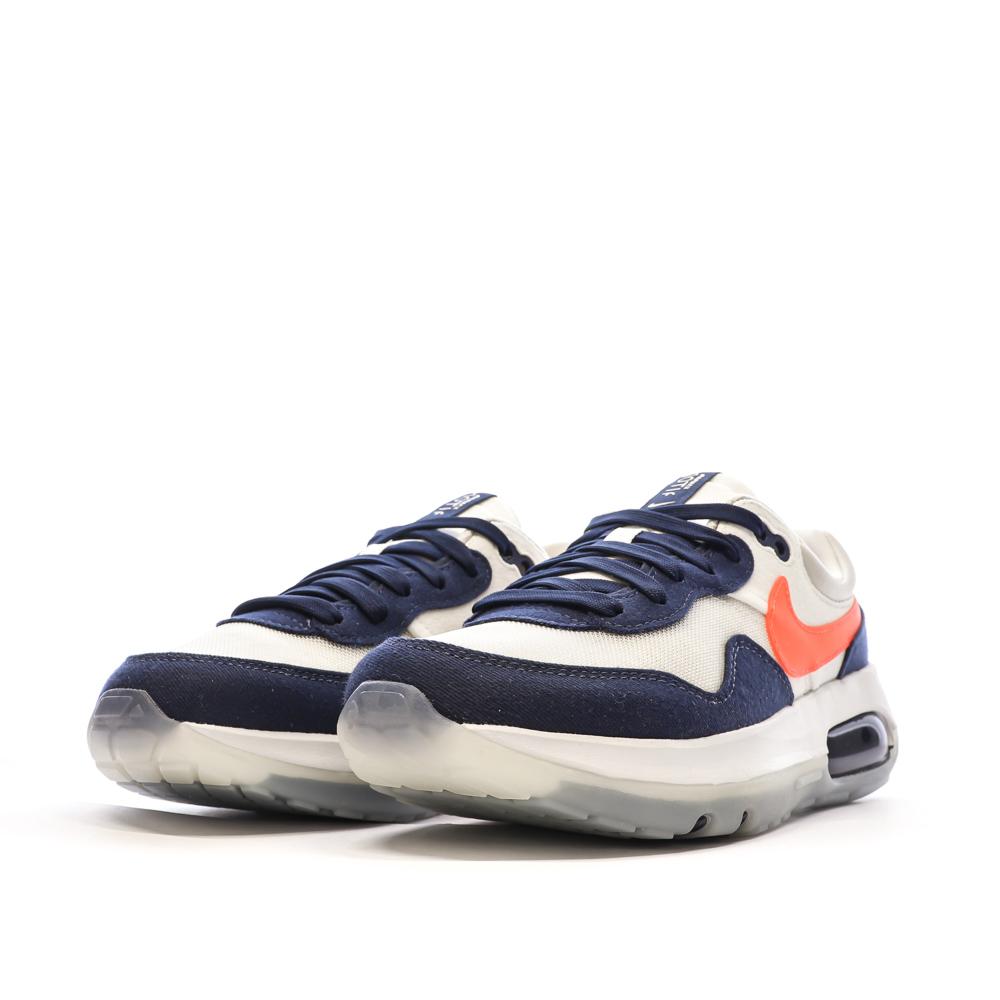 Nike Baskets Blanc/Noir/Orange Garçon Nike Air Max