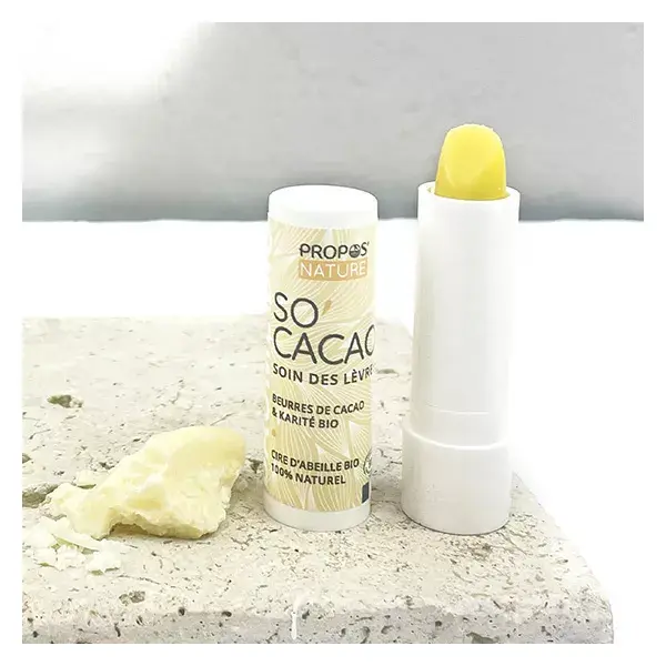 Propos'Nature - So'Cacao Bálsamo Labial Orgânico - Cacau e Karité - 100% Natural - 3,7g