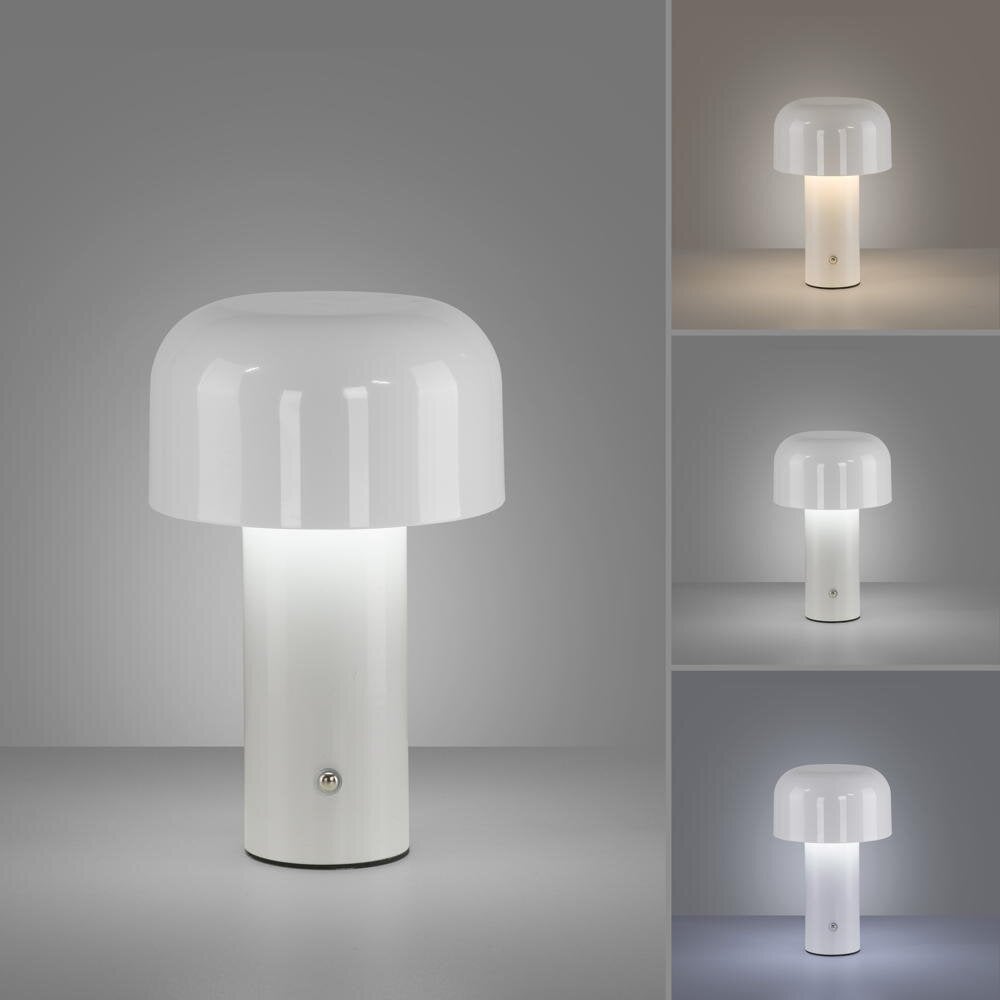 Agnes LED oplaadbare tafellamp in wit, 1W, 45lm