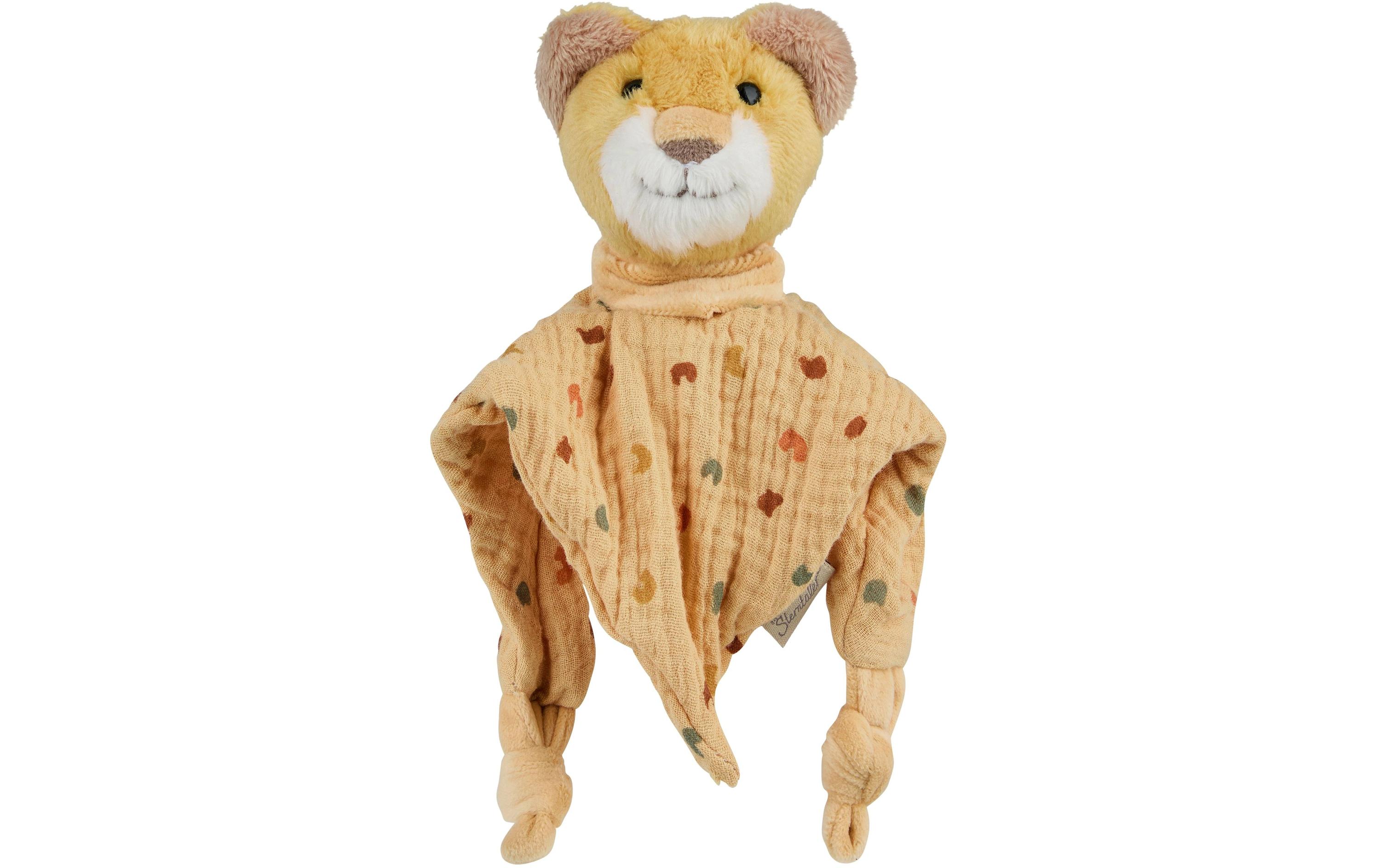 Schmusetuch Löwe Leo SFlauschiger Musselintuch mit süssem Allover-Motiv