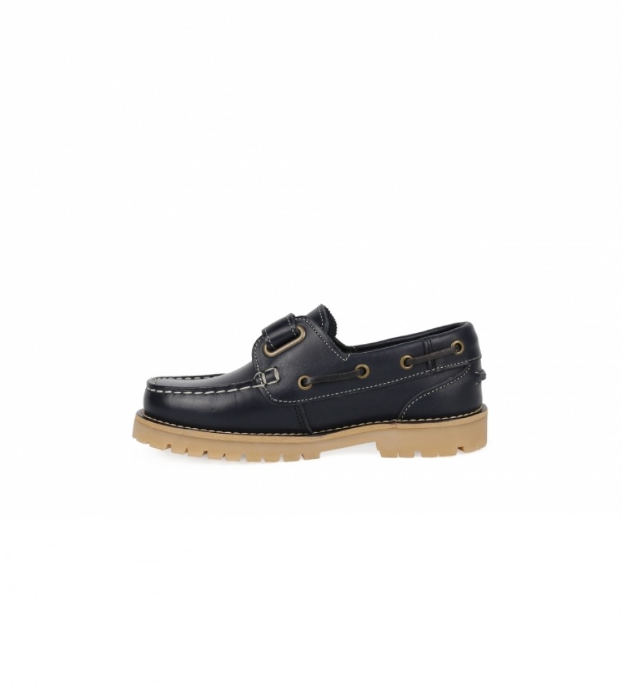Chika10 Nuticos couro infantil 02 azul marinho