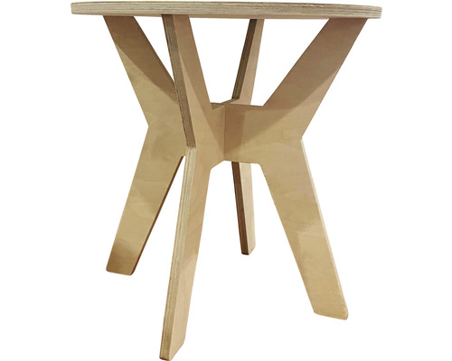 Buildify Elizabeth bijzettafel, natuurlijke berken, 450x450x465 mm (LxBxH) (zonder montage- en bevestigingsmateriaal)