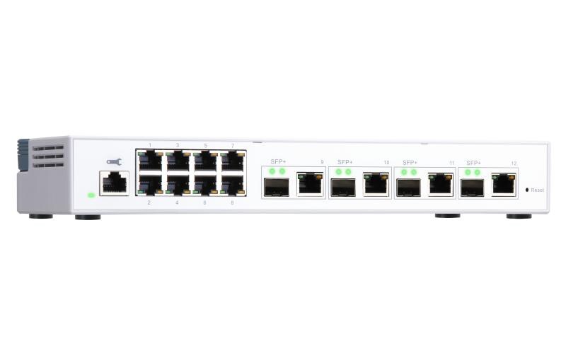 SFP+ Switch QSW-M408-4C 12 Port<br>QNAP QSW-M408-4C, Switch 8-Port 1GbE