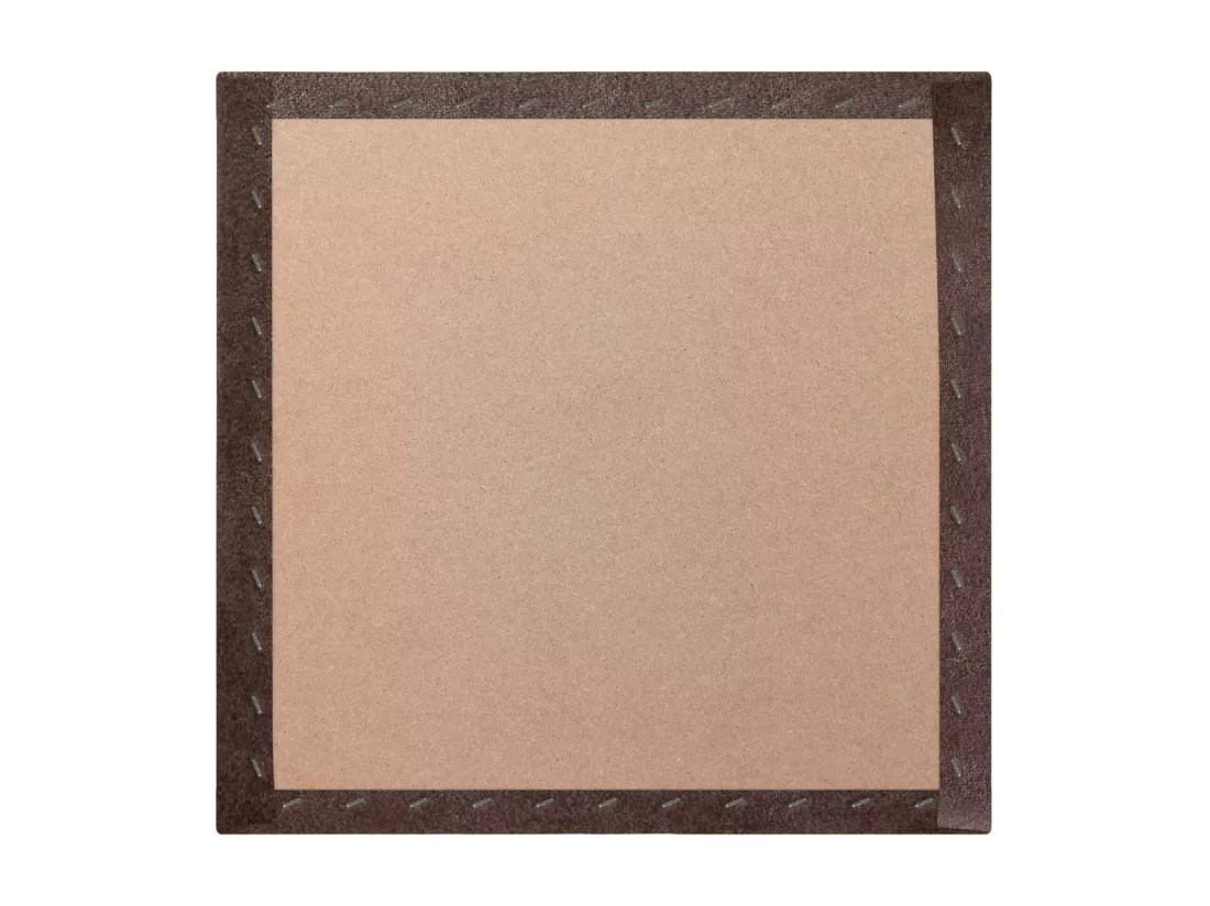DHOME Lot de 8 Panneaux Rembourrés en Tissu Aqualine Autocollants pour Mur Acoustiques Absorbants Protection contre (Marron chocolat, 60x60cm, x8)