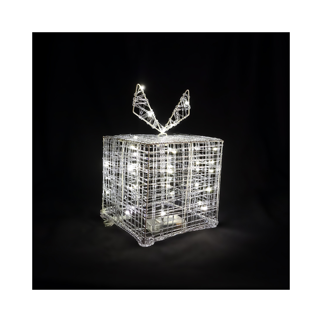 LED Batterie Deko-Geschenkpack 20x20x20cm mit Timer