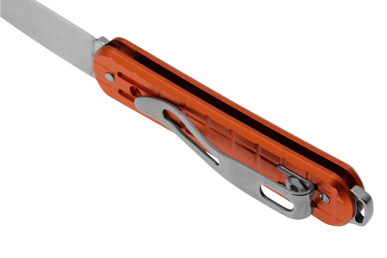 Fox Vulpis FX-VPGP130-OR Polished N690Co, Grenade Pattern Orange Aluminium, zakmes