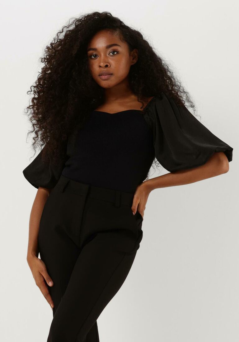 CO\\'COUTURE zwarte co'couture top mercia off shoulder mix blouse