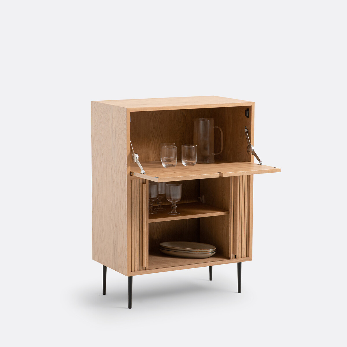 LA REDOUTE INTERIEURS<br>Armário de bar com 1 porta de abrir e 2 portas de correr Strio