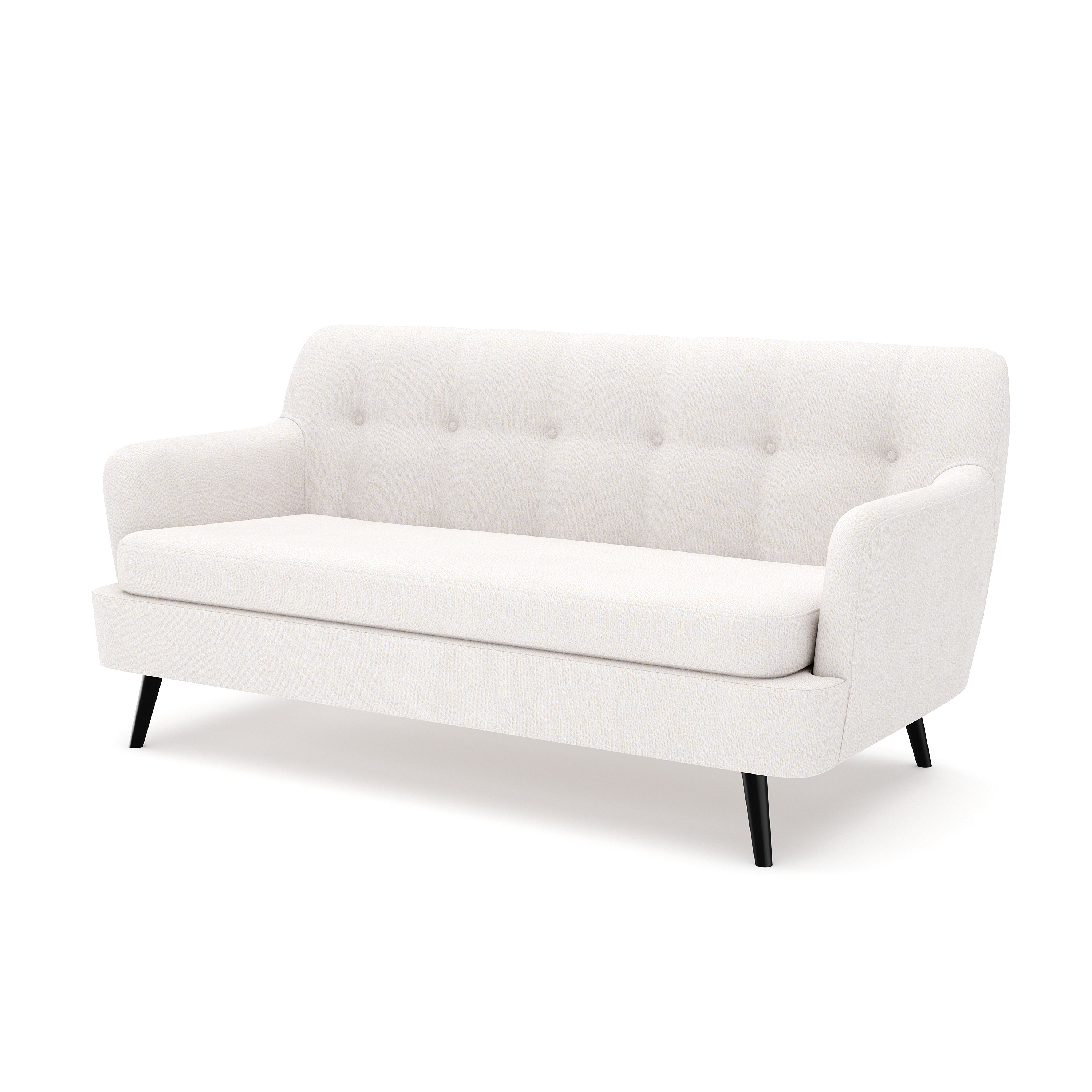 Sofa Bouclé LIA 3-Sitzer creme
