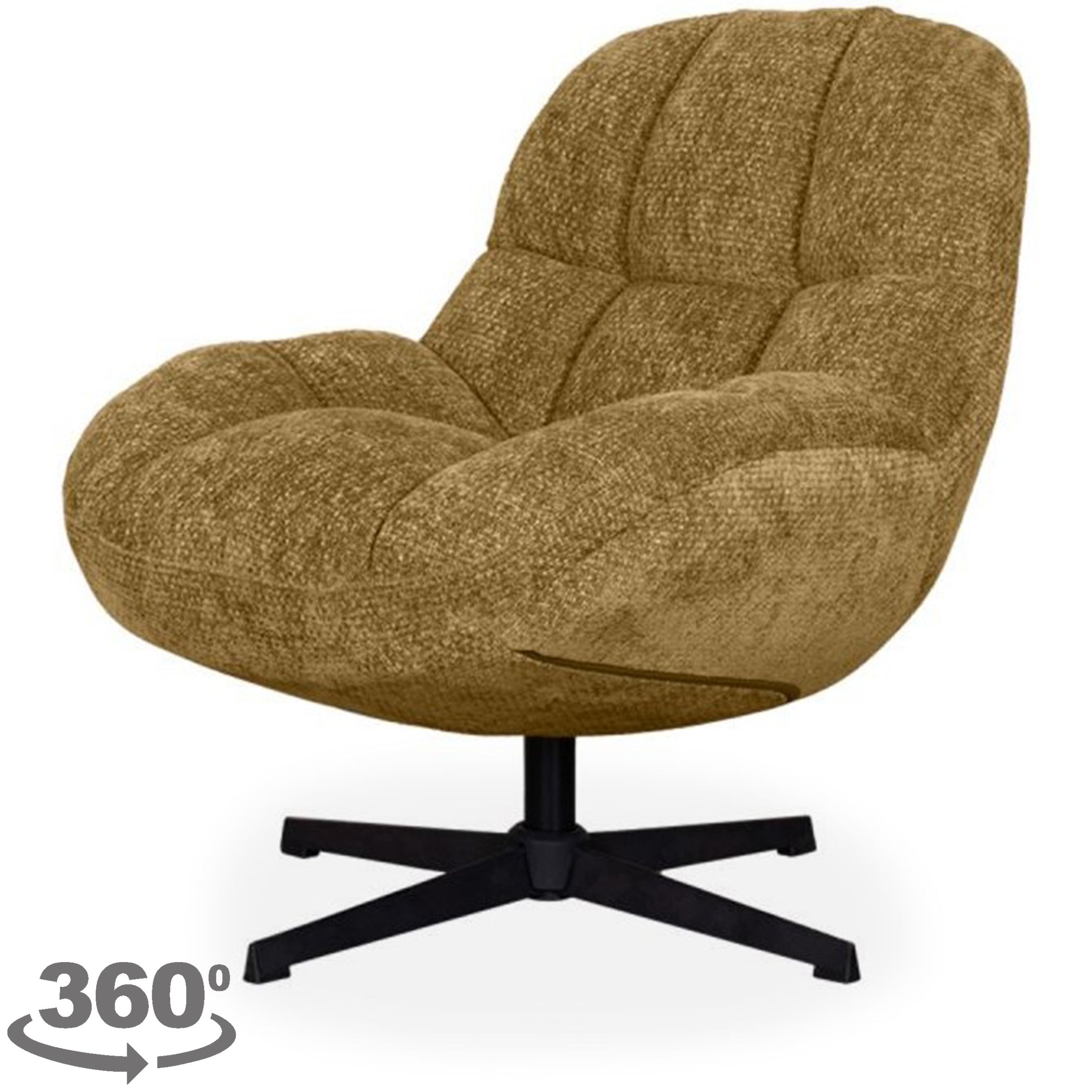 Draaifauteuil Mustard WX-67.010 Huxley B76 x D86 x H92 cm