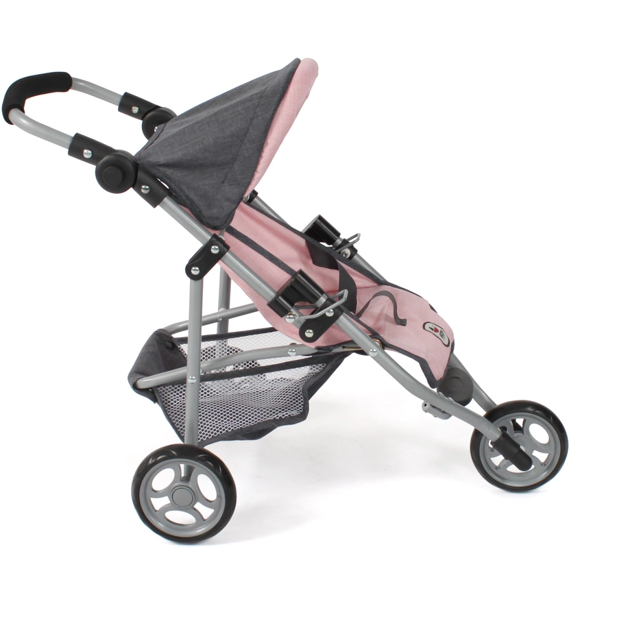 BAYER CHIC 2000 Puppenbuggy LOLA Melange anthrazit-rosa