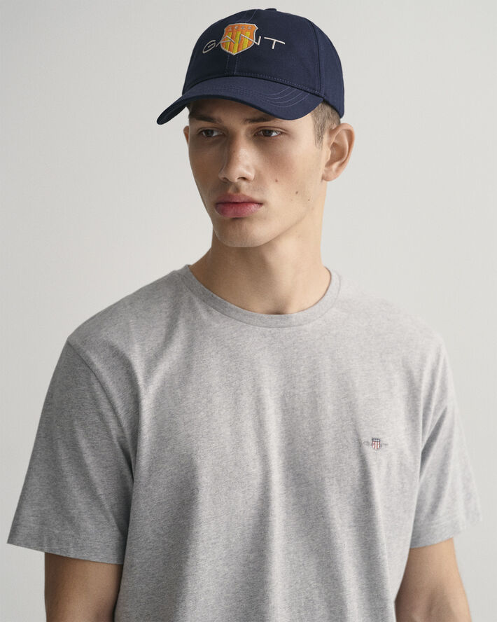 Gant REG SHIELD SS T-SHIRT Grey melange