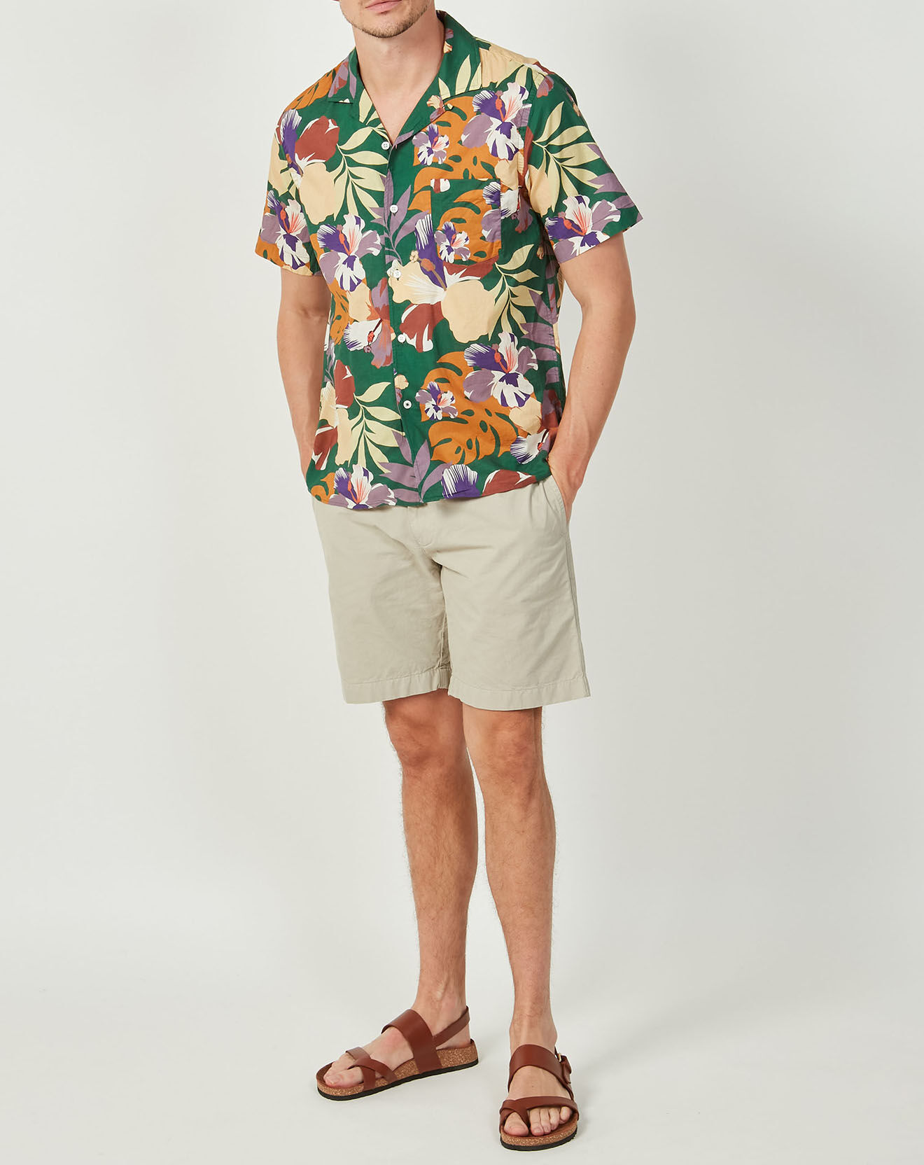 Hartford Chemise regular Palm verte