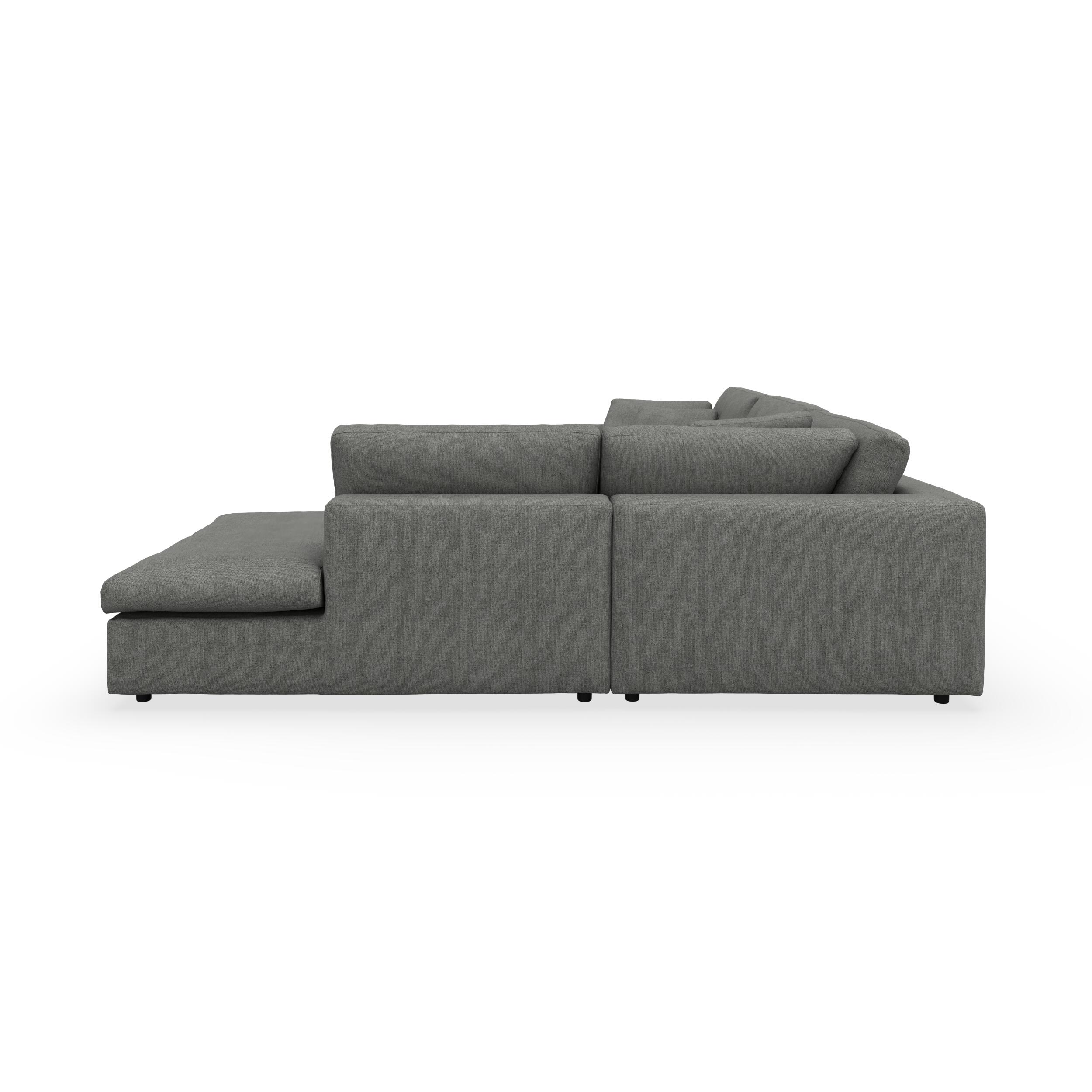 Angolo højrevendt sofa med pufafslutning