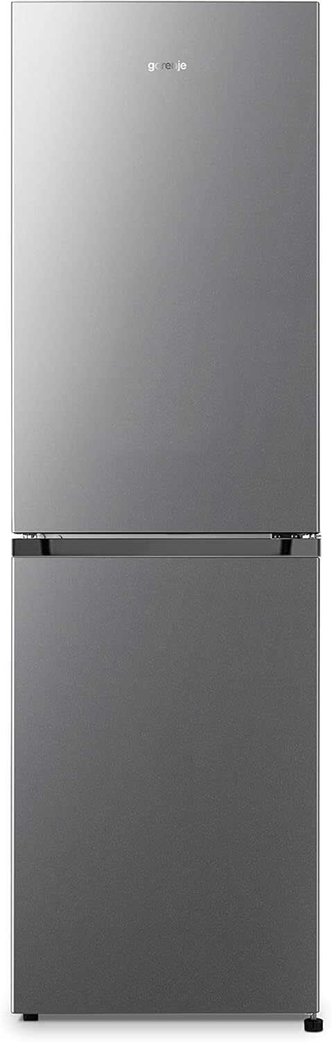 Gorenje NRK418DCS4, Kühl-Gefrier-Kombination 182cm Höhe, 55cm Breite, 256L(171L/85L), Total NoFrost, Multiflow 360°, wechselbarer Türanschlag, CrispZone, Eco Use, Inox Look [Energieklasse D]