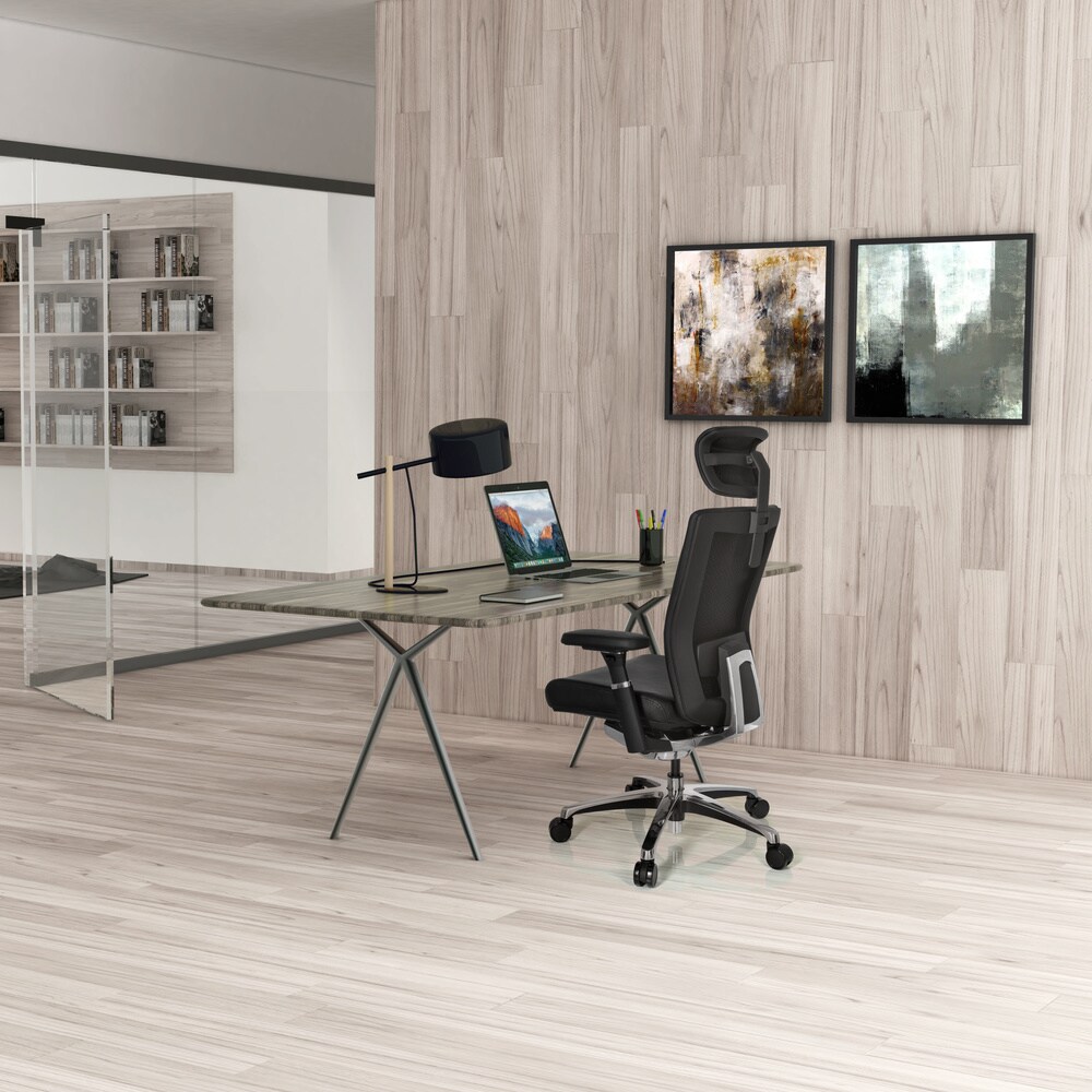 Profi Bürostuhl NOVA Leder mit Armlehnen (höhenverstellbar) hjh OFFICE