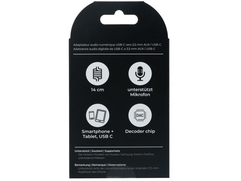 onit Digital-Audio-Adapter Premium USB-C auf 3.5 mm Klinke/ Musik hören und Gerät laden gleichzeitig – über nur einen USB-C-Anschluss