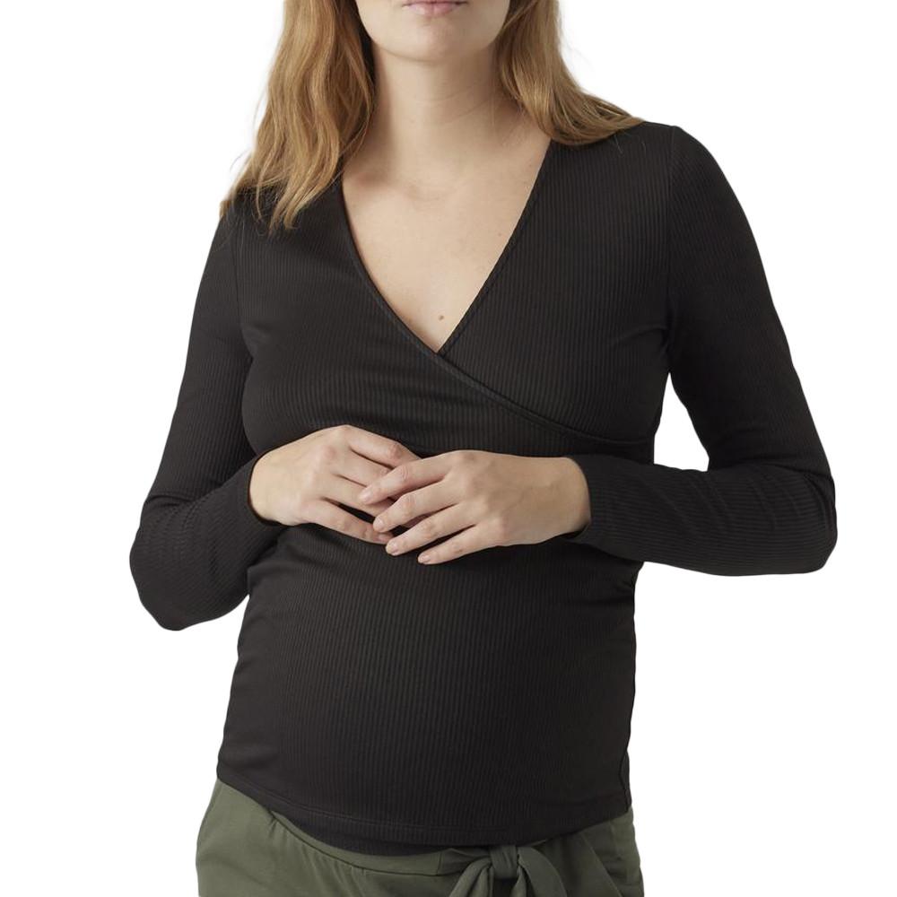 Vero Moda Maternity T-Shirt de Grossesse Noir Femme Vero Moda Marternity Fake