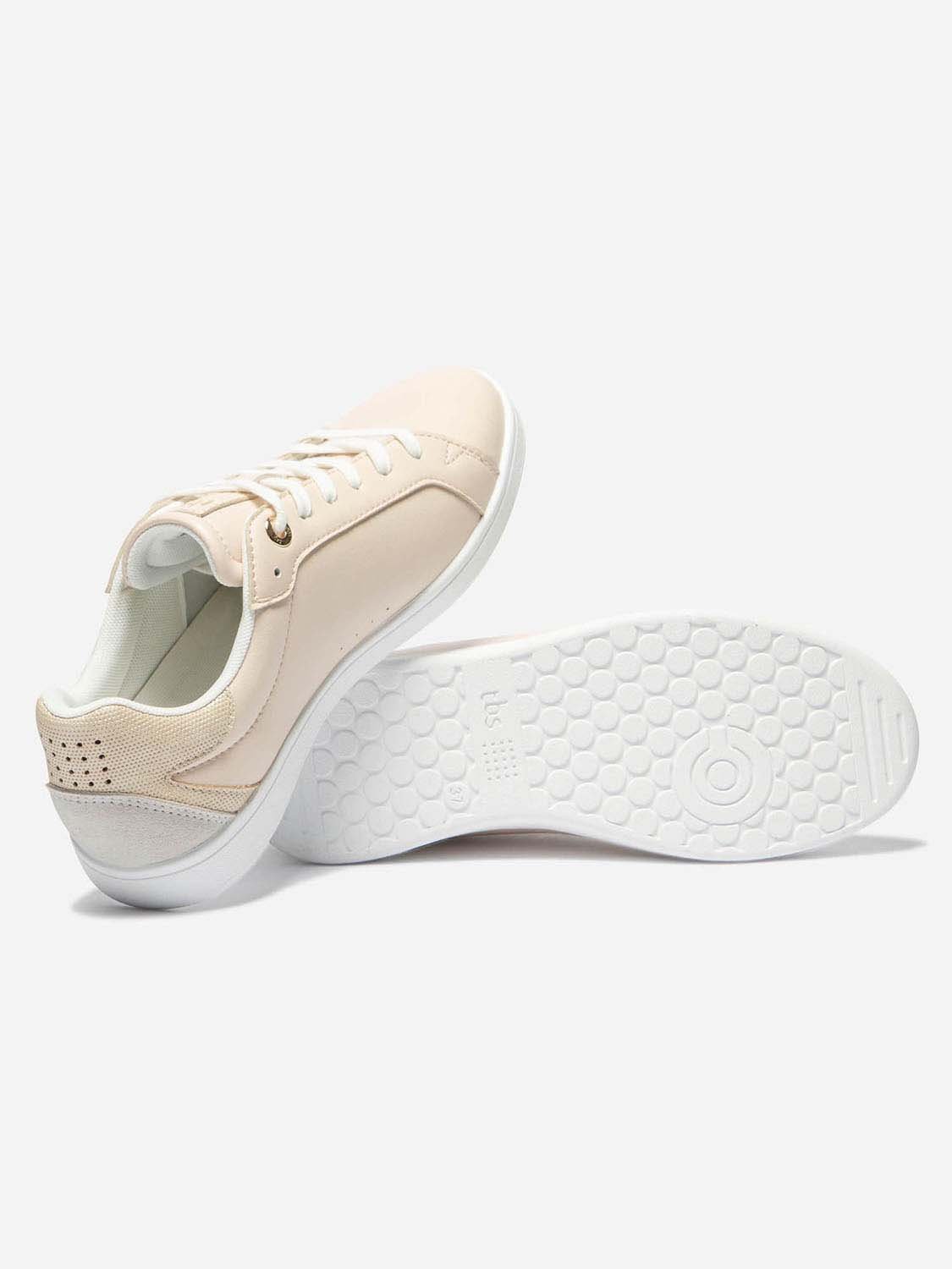 Baskets Femme En Cuir Rose Pastel