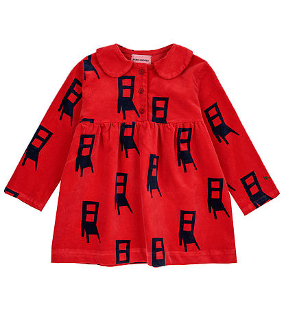 Bobo Choses Kleid - Velours - Nehmen Sie Platz - Rot