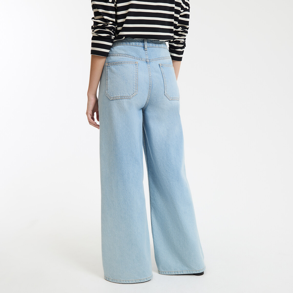 COLEÇÕES LA REDOUTE<br>Calças jeans extra grandes, cintura alta