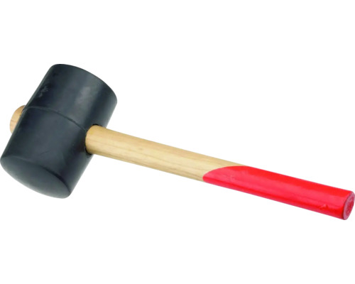 Rubberen hamer maat 1, essenhouten steel