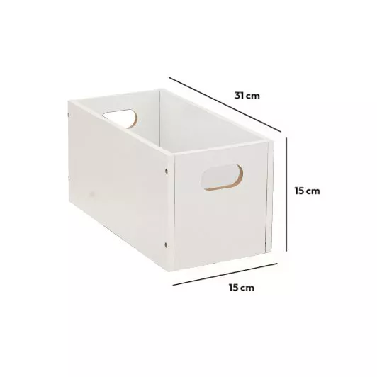 Boite de rangement (15 x 31 x 15 cm) Mano Blanc