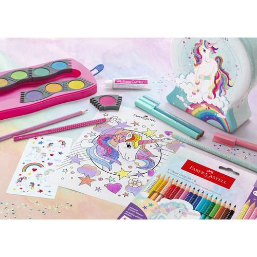 FABER-CASTELL Buntstifte Colour Grip Einhorn, Set