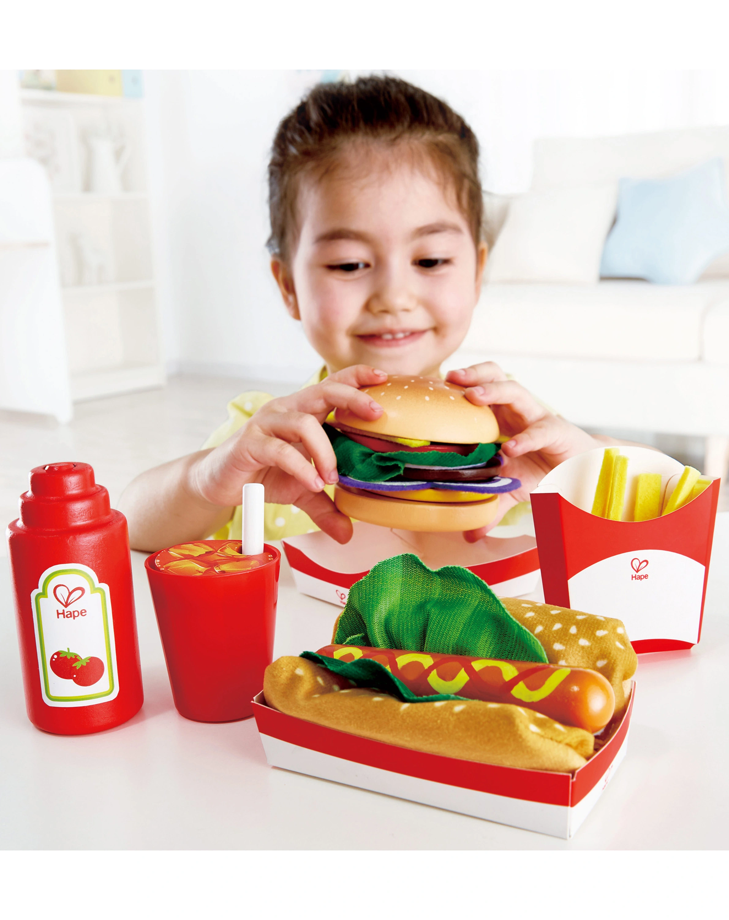 Spiel-Lebensmittel FASTFOOD-SET 7-teilig